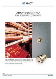 abloy® disklock pro ansi standard cylinders - ASSA ABLOY