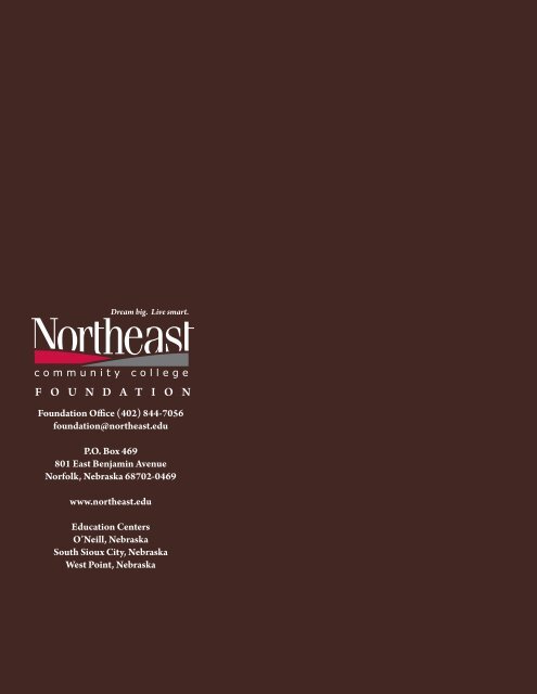 Foundation Scholarships - Northeast Community College