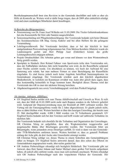 6. Gemeinderatsprotokoll (250 KB) - .PDF - Gemeinde Oetz