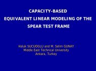 capacity-based equivalent linear modeling of the spear test frame