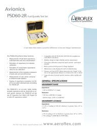 PSD60-2R Fuel Quantity Test Set Data Sheet - Adler Instrumentos