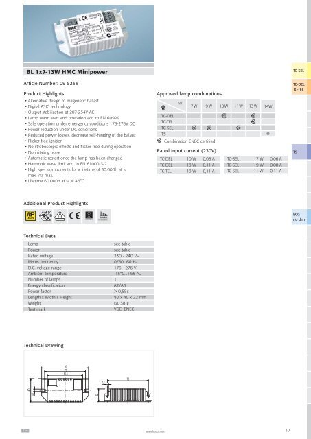 Lighting Electronics | 2007/08 - National Lamps and Components