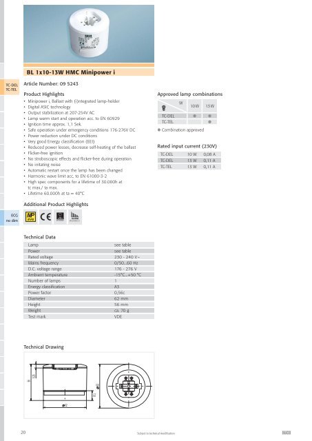 Lighting Electronics | 2007/08 - National Lamps and Components