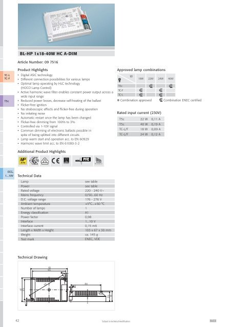 Lighting Electronics | 2007/08 - National Lamps and Components