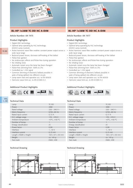 Lighting Electronics | 2007/08 - National Lamps and Components