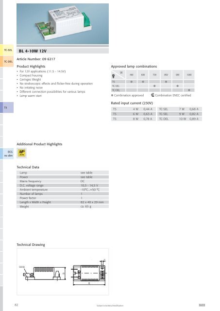 Lighting Electronics | 2007/08 - National Lamps and Components