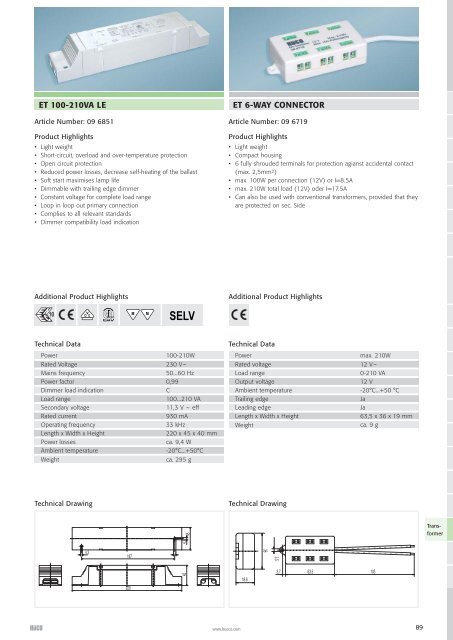 Lighting Electronics | 2007/08 - National Lamps and Components