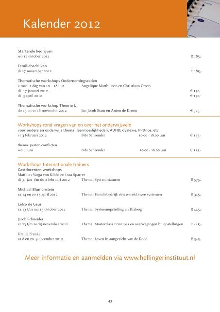 Magazine 2012 (pdf) - Bert Hellinger Instituut Nederland
