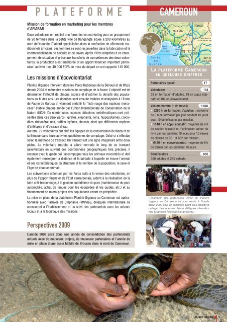 Rapport d'activitÃ© annuel de l'association - PlanÃ¨te Urgence