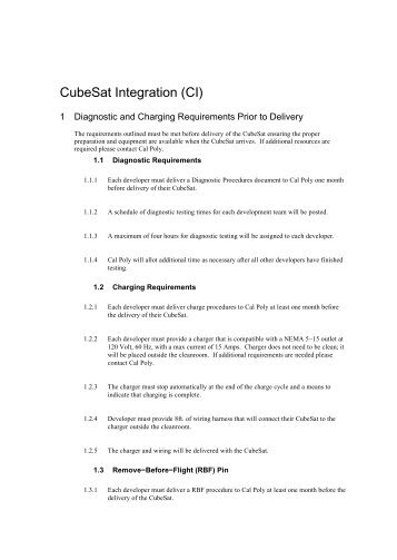 CubeSat Integration (CI) - Space.aau.dk