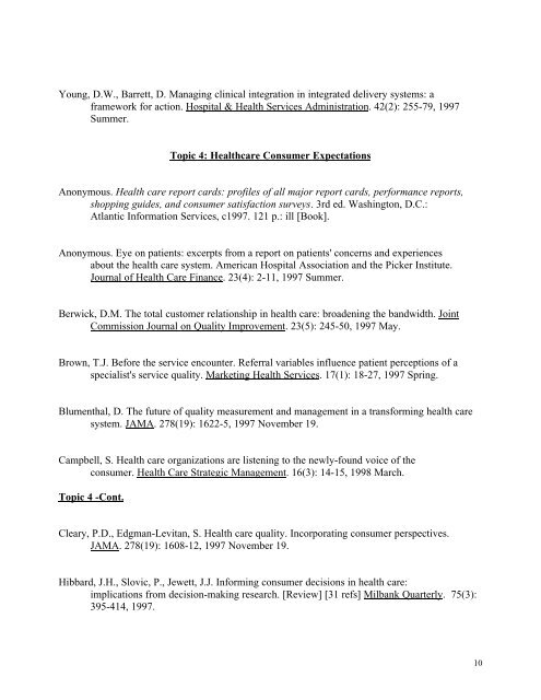 1998 NJHA Leadership Conference Experience Speaks, More ...