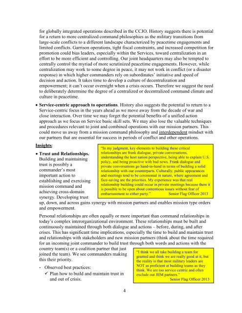 Mission Command and Cross-Domain Synergy - Defense ...