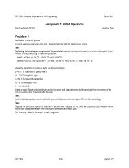 Assignment 5: Matlab Operations Problem 1