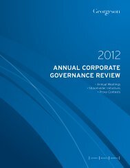 Georgeson 2012 Annual Corporate Governance Review