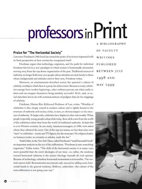 Summer 1999 – Issue 55 - Stanford Lawyer - Stanford University