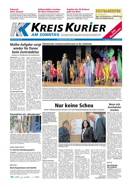 Nur keine Scheu - Kreis Kurier - Home