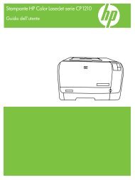 HP Color LaserJet CP1210 Series Printer User Guide - ITWW