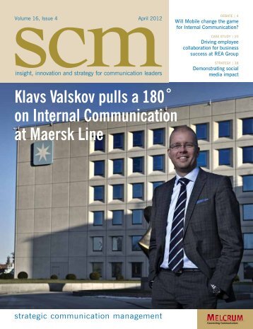 Klavs Valskov pulls a 180Ã‹Âš on Internal Communication at Maersk Line