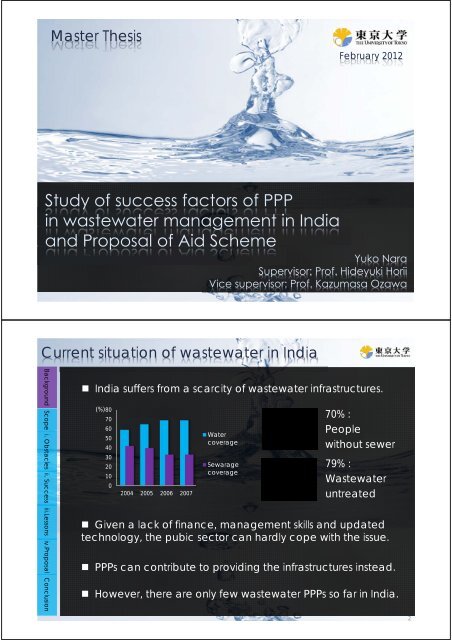 Master Thesis Master Thesis Current situation of wastewater in India