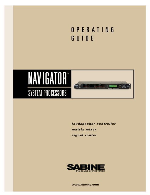 Navigator (.pdf) (240360480,4802,8802,S) - Sabine, Inc.