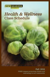 Health & Wellness - New Seasons Market