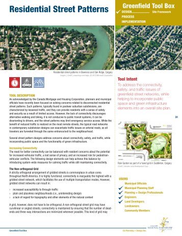 Connective Street Pattern Design - The Greenfield Tool Box