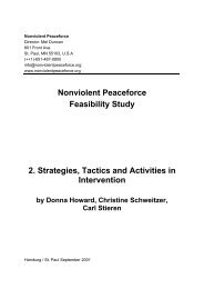 Nonviolent Peaceforce Feasibility Study 2. Strategies, Tactics and ...