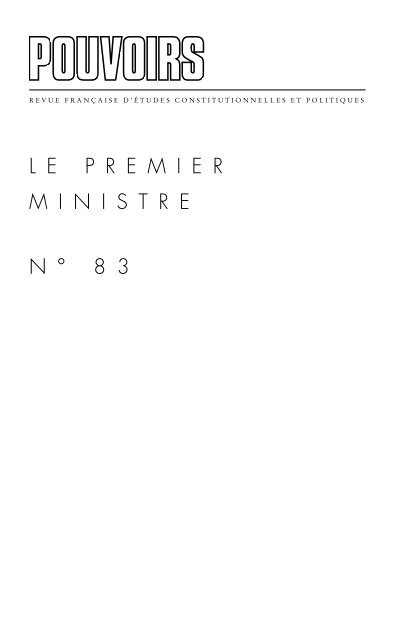 L E P R E M I E R M I N I S T R E N Â° 8 3 - Pouvoirs