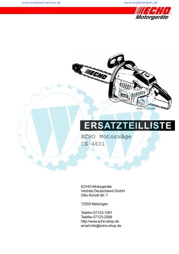 Echo Gartengeraete - WÃƒÂ¶lfnitzer Werkzeugkiste GmbH, ersatzteil ...