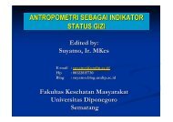 Anthropometri Gizi - Suyatno, Ir., MKes - Undip