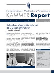 Kammerreport Oktober 2013 - Ingenieurkammer Mecklenburg ...