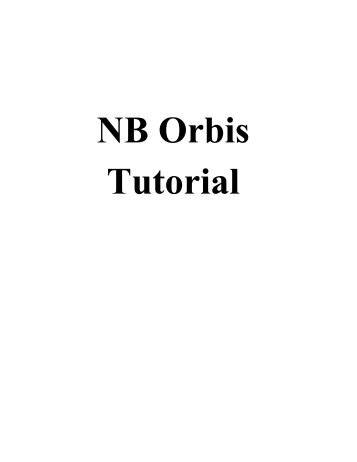 Orbis Tutorial - Nota Bene