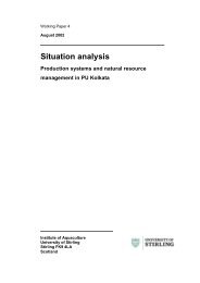 Situation analysis - DFID@Stir - University of Stirling