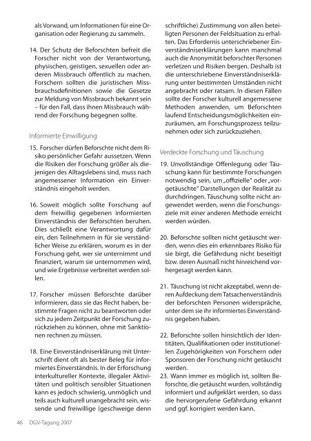 DGV-Tagung 2007 - Deutsche Gesellschaft fÃ¼r VÃ¶lkerkunde