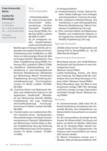 DGV-Tagung 2007 - Deutsche Gesellschaft fÃ¼r VÃ¶lkerkunde