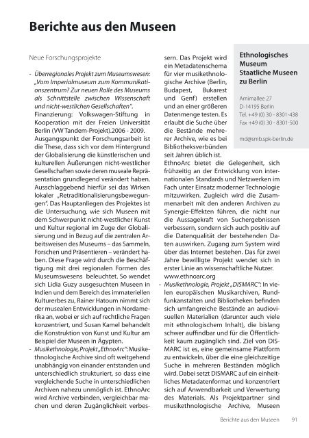 DGV-Tagung 2007 - Deutsche Gesellschaft fÃ¼r VÃ¶lkerkunde