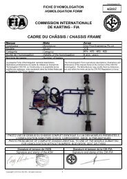 CADRE DU CHÃSSIS / CHASSIS FRAME - Arrow Karts
