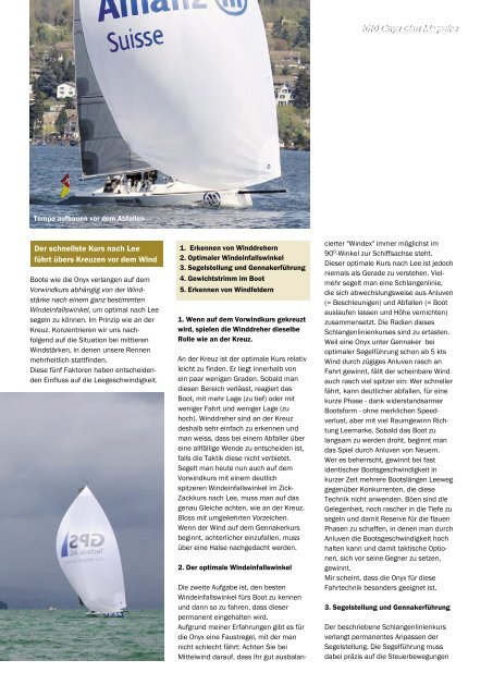 ONYX Class Magazine 2010 - ONYX Yachting