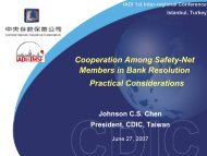 Presentation J.Chen - International Association of Deposit Insurers