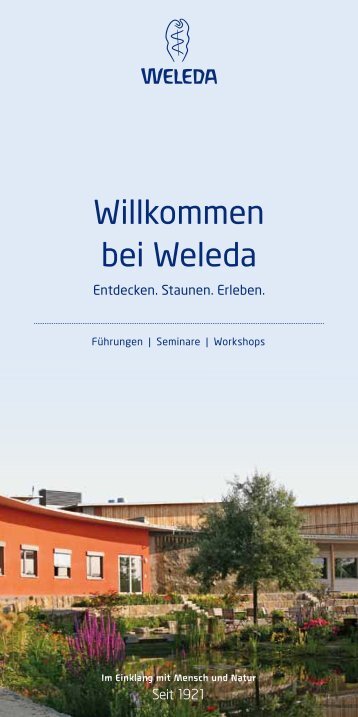 Flyer Weleda Erlebniszentrum