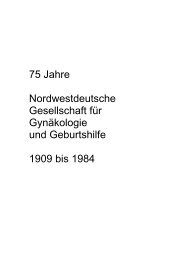 75 Jahre Norddeutsche Gesellschaft für Gynäkologie und ... - NGGG