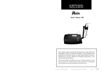 pH METRO DIGITAL DIGITAL pH METER Serie / Series / 907 - Auxilab