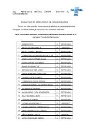 RESULTADO - Etapa Prova de Conhecimentos