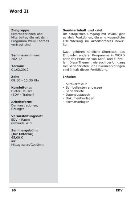 SBK Fortbildung und Beratung 2012 - Sozial-Betriebe-Köln