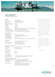 Download technical specifications for SEA WORKER - A2Sea