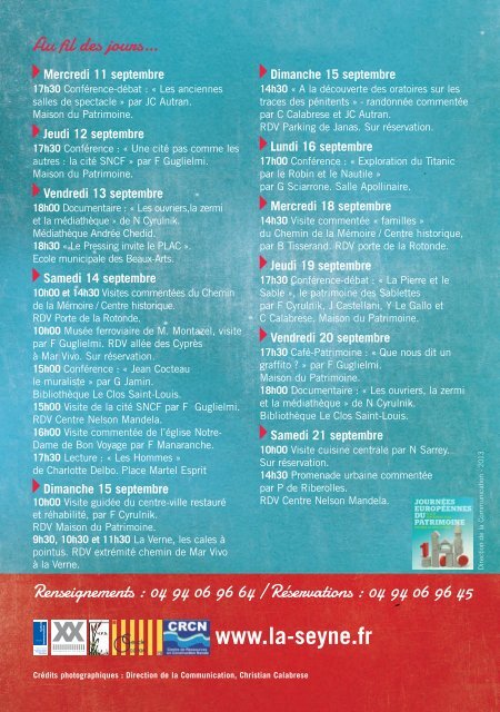 Journées européennes du patrimoine - La Seyne-sur-Mer