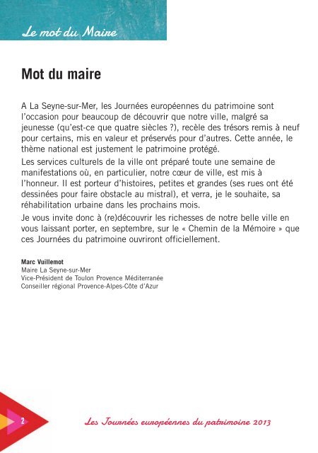 Journées européennes du patrimoine - La Seyne-sur-Mer