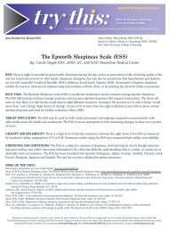 The Epworth Sleepiness Scale (ESS)