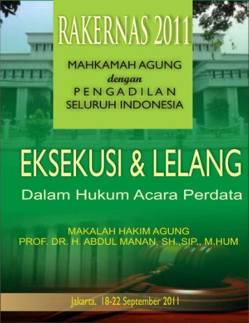 Eksekusi dan lelang dalam hukum acara perdata