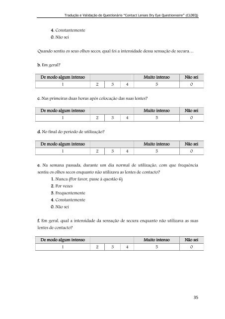 âContact Lenses Dry Eye Questionnaireâ (CLDEQ) - Ubi Thesis